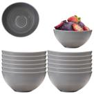 Jogo 12 Tigela Bowl em Melamina 300ml Cinza Plaza Jogo 12 Tigela Bowl em Melamina 300ml Cinza Plaza