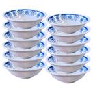 Jogo 12 Tigelas Bowl 560ml Melamina Decorada Mandala Azul