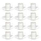 Jogo 12 Xícara de Café Porcelana Borda Dourada com Pires Royal Premium 90ml Haüskraft