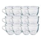 Jogo 12 Xicaras Chique Vidro Liso 150ML Ideal Cha Cafe Resistente Jogo 12 Xicaras Chique Vidro Liso 150ML Ideal Cha Cafe Resistente