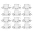 Jogo 12 Xícaras De Chá Porcelana Empilhavel 200ml Oxford