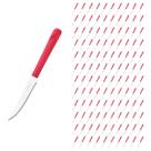 Jogo 120 Facas Aço Inox e Plástico Vermelho Linha Luna Jogo 120 Facas Aço Inox e Plástico Vermelho Linha Luna