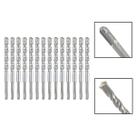 Jogo 14 Brocas SDS Plus 18x310 mm Aço Carbono Tungstênio