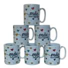 Jogo 15 canecas 300ml Frases Mãe - Kit Porcelana - Decoração Caneca Completa Corações Jogo 15 canecas 300ml Frases Mãe - Kit Porcelana - Decoração Caneca Completa Corações