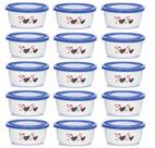 Jogo 15 Mini Potes Redondo Plástico Prime 270ml Galinha Angola - Ercaplast