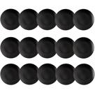 Jogo 15 Pratos para Sobremesa Redondos 18cm Preto Coza Doces Frutas Petiscos