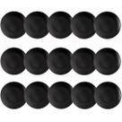 Jogo 15 Pratos para Sobremesa Redondos 18cm Preto Coza Doces