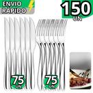Jogo 150 Peças Garfo e Faca Inox Talheres Resistentes para Refeições Eventos e Cozinha