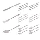 Jogo 18 Talheres Garfo Colher Faca Inox Polido Luxo