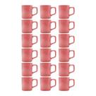 Jogo 18 Xícara Café Expresso Mini Canecas Chá Rosa 80mL Jogo 18 Xícara Café Expresso Mini Canecas Chá Rosa 80mL