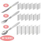 Jogo 180 Talheres Branco Blumenau Aço Inox Faca Colher Garfo Jogo 180 Talheres Branco Blumenau Aço Inox Faca Colher Garfo
