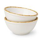Jogo 2 Bowl Tigela Cumbuca Branco para Sopa Caldos Bambu Cerâmica Scalla 500ml