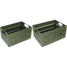 Jogo 2 caixas decorativa organizadora home&co metal verde Jogo 2 caixas decorativa organizadora home&co metal verde