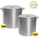 Jogo 2 Caldeirões Nº 35 40 Linha Hotel Industrial Panela Para Feijoada Caldos Bares Restaurantes