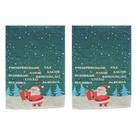 Jogo 2 Caminhos de Mesa de Natal 150x35cm Gobelim Papai Noel Com Lista Jogo 2 Caminhos de Mesa de Natal 150x35cm Gobelim Papai Noel Com Lista
