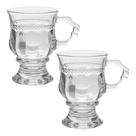 Jogo 2 Caneca de Café 117ml Hanover Vidro Cristalino Transparente Xícara Em Casa Tem