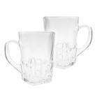 Jogo 2 Caneca Xícara de Café Capuccino Chá Vidro 170ml