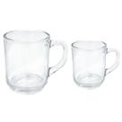 Jogo 2 Canecas De Vidro Lisa 250ml Transparente Praticasa