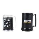 Jogo 2 canecas gel isolante térmico 300ml 400ml - santos