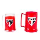 Jogo 2 canecas gel isolante térmico 300ml 400ml - spfc