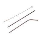 Jogo 2 Canudos Inox + 1 Escova para Limpeza Hudson Home