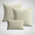 Jogo 2 Capas para Almofadas 50x50cm + 1 Capa 50x30cm Decorativa Suede Glamour Bege