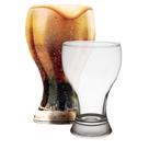 Jogo 2 Copo Brahma Black 430ml Cerveja Chopp Vidro Resistente Bar Casa Restaurante