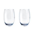 Jogo 2 Copo California Redondo Vidro Transparente Mesa 450ml