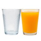 Jogo 2 Copo De Vidro 200ml Suco Refrigerante água Diamond Cut Fratelli