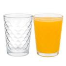 Jogo 2 Copo De Vidro 200ml Suco Refrigerante água Waves Fratelli