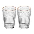 Jogo 2 Copo Mauve com Fio de Ouro 350ml de Cristal Ecológico Wolff Jogo 2 Copo Mauve com Fio de Ouro 350ml de Cristal Ecológico Wolff