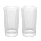 Jogo 2 Copos Alto para Água Suco Refrigerante de Cristal Lines 400ml Wolff