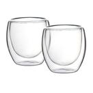 Jogo 2 Copos Café Parede Dupla De Vidro Boro 80ml Class Home