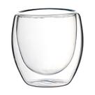 Jogo 2 copos Coffee Time vidro dupla parede 80ml -Fracalanza