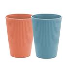 Jogo 2 Copos de Bambu e PP Texturizado Stripes Cores Sortidas 300ml Lyor