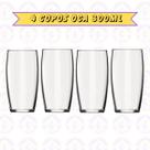 Jogo 2 Copos Oca 300 ML Transparente Elegante Bebibas Sucos