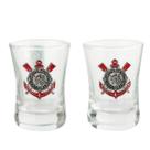 Jogo 2 Copos Shot Vidro 50ml - Corinthians