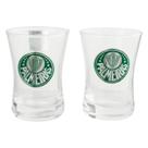 Jogo 2 copos shot vidro 50ml - palmeiras