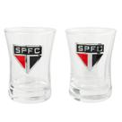 Jogo 2 Copos Shot Vidro 50ml - SPFC