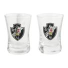 Jogo 2 copos shot vidro 50ml - vasco