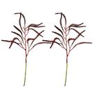 Jogo 2 Galhos Decorativo Natal Pinheiro Glitter Vermelho Luxo 43cm - Bela Flor