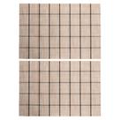 Jogo 2 Lugar Americano Retangular Mesa PVC Grid Branco Preto 45x30cm Lyor Jogo 2 Lugar Americano Retangular Mesa PVC Grid Branco Preto 45x30cm Lyor