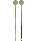 Jogo 2 Misturadores 19cm Para Drink Shake And Snack Bolinha Em Aço Inox Cor Dourada