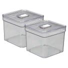 Jogo 2 Organizadores Quadrado Modular + Tela Alimentos Frutas