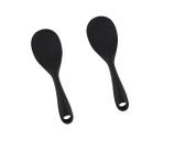 Jogo 2 Peças de Colher de Servir 22,5cm em Silicone Preto UnyHome