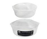 Jogo 2 Potes Multiuso Micro-Ondas Plástico C tampa 2,5L 1,5L