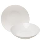 Jogo 2 Prato Fundo Branco de Vidro Opalino 20cm Essenza Rojemac Profissional