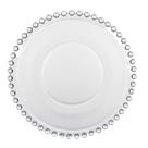 Jogo 2 Prato Raso De Cristal Wolff Pearl Clear Bolinha Transparente 27cm