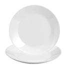 Jogo 2 Prato Raso de Vidro Opalino 26cm Branco Classic Em Casa Tem