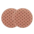 Jogo 2 Pratos de Sobremesa em Cerâmica Coração Rosa Wolff 19,5cm